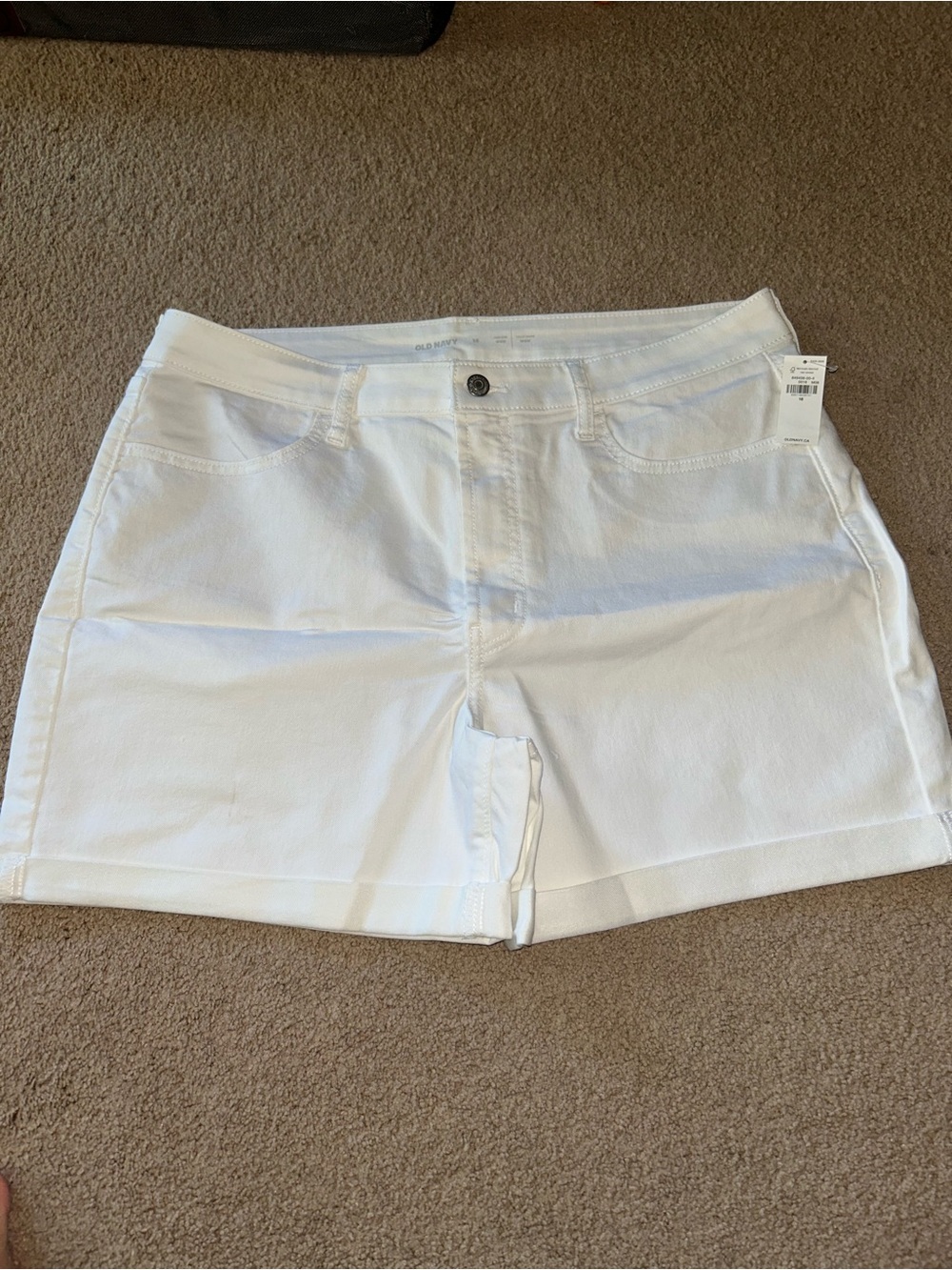 Old Navy White Stretch Denim Jean Shorts